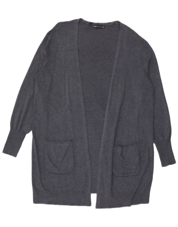 Marks & Spencer Damen-Strickjacke in Übergröße, offen, Gr. 40, Größe L, Blau