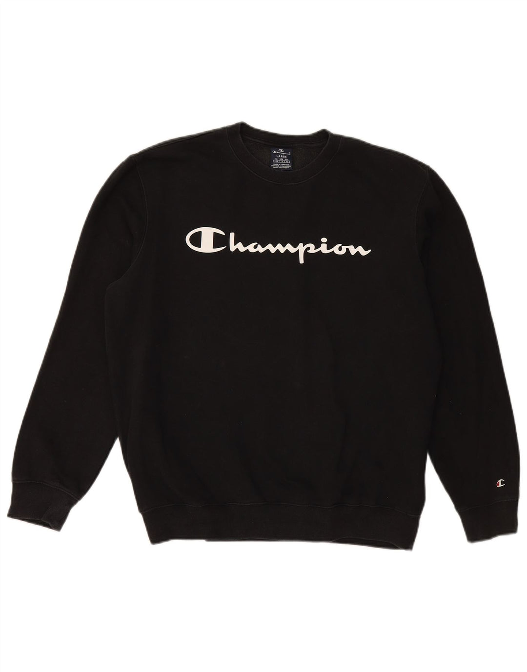 Champion Herren-Sweatshirt mit Grafik, groß, aus schwarzer Baumwolle