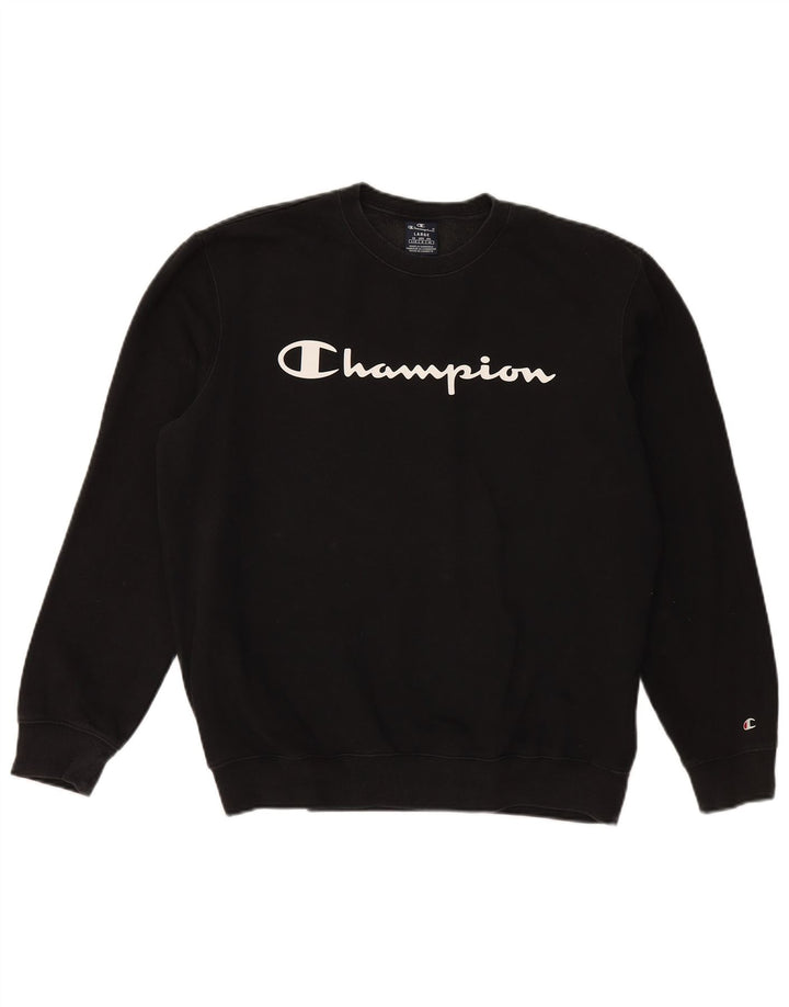 Champion Herren-Sweatshirt mit Grafik, groß, aus schwarzer Baumwolle