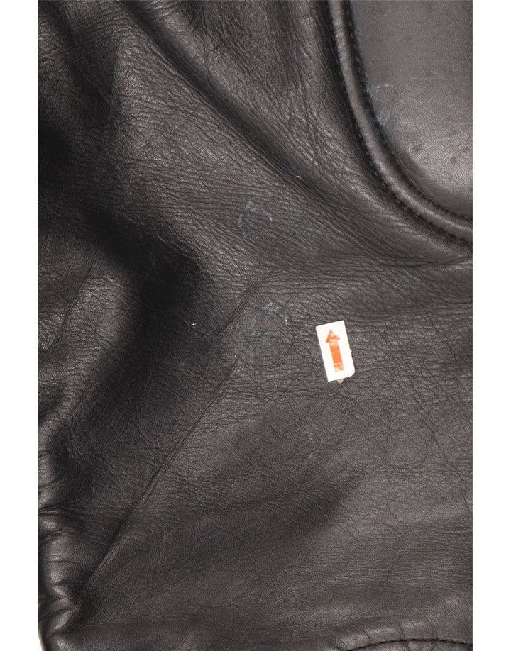 VINTAGE Herren Biker-Lederhose W32 L23 Schwarz