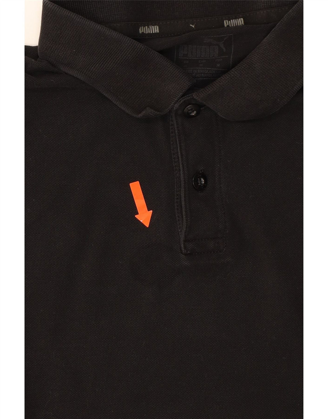 PUMA Mens Polo Shirt Medium Black Vintage Puma and Second-Hand Puma from Messina Hembry 
