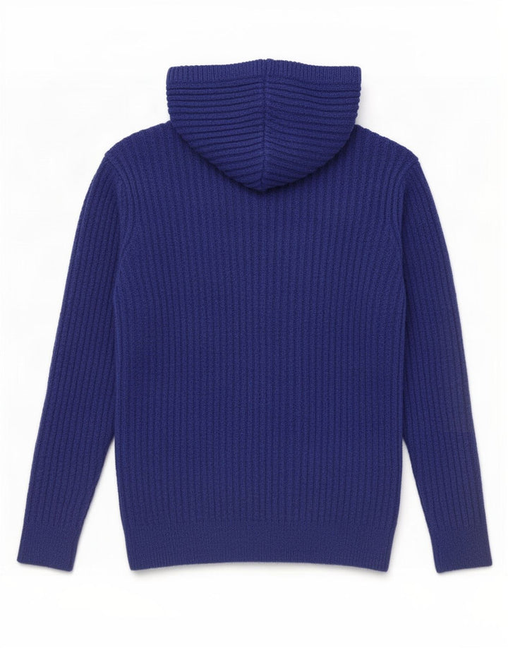 Marks & Spencer Damen-Pullover mit Kapuze, Gr. 10, Größe S, Blau, Polyester