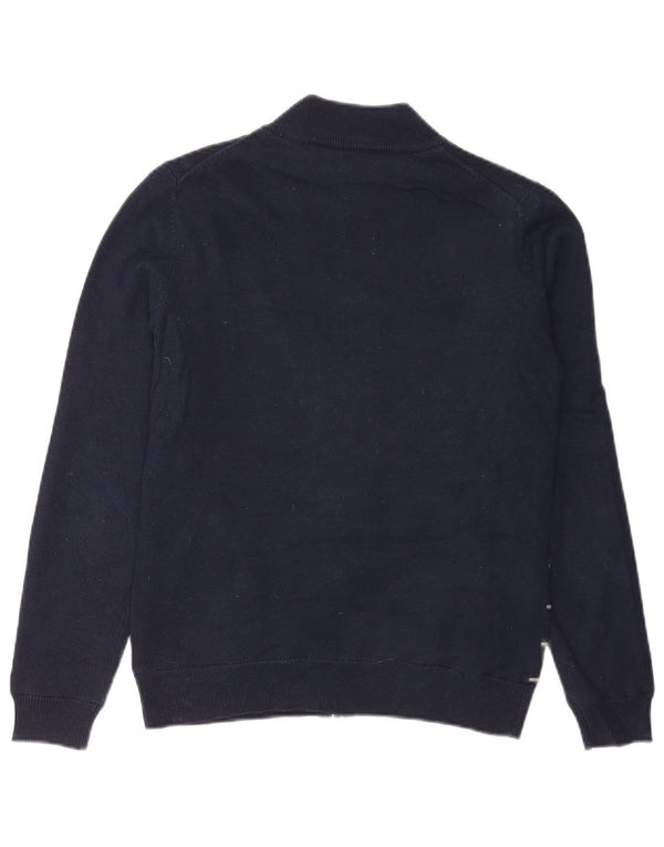 Calvin Klein Damen Strickjacke UK 12 Mittel Marineblau gestreift