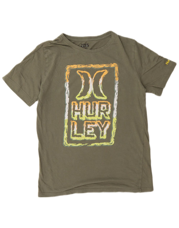 Hurley Grafik-T-Shirt-Oberteil für Jungen, 13–14 Jahre, XL, Khaki