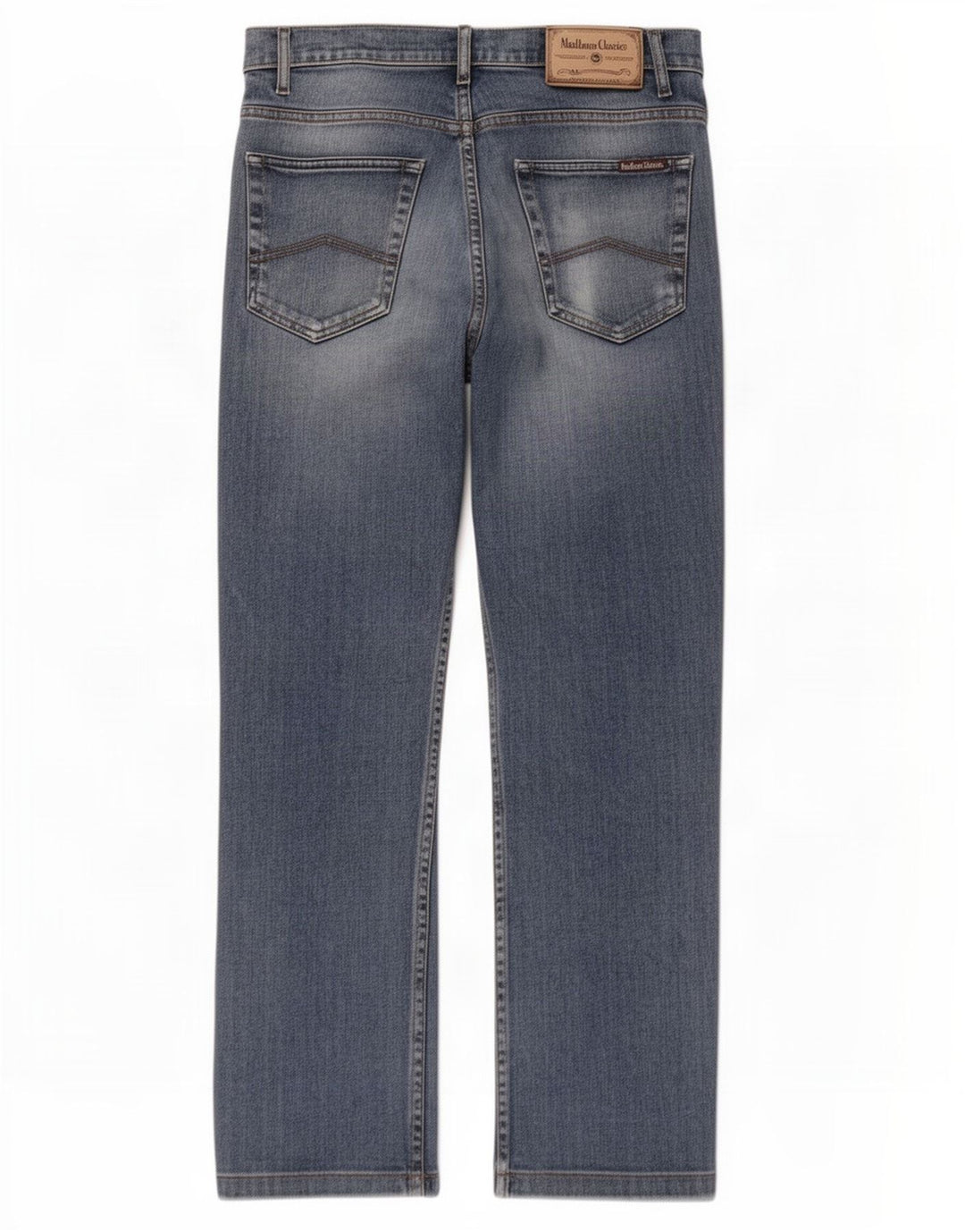 Marlboro Classics Herren Straight Jeans W33 L30 Blaue Baumwolle