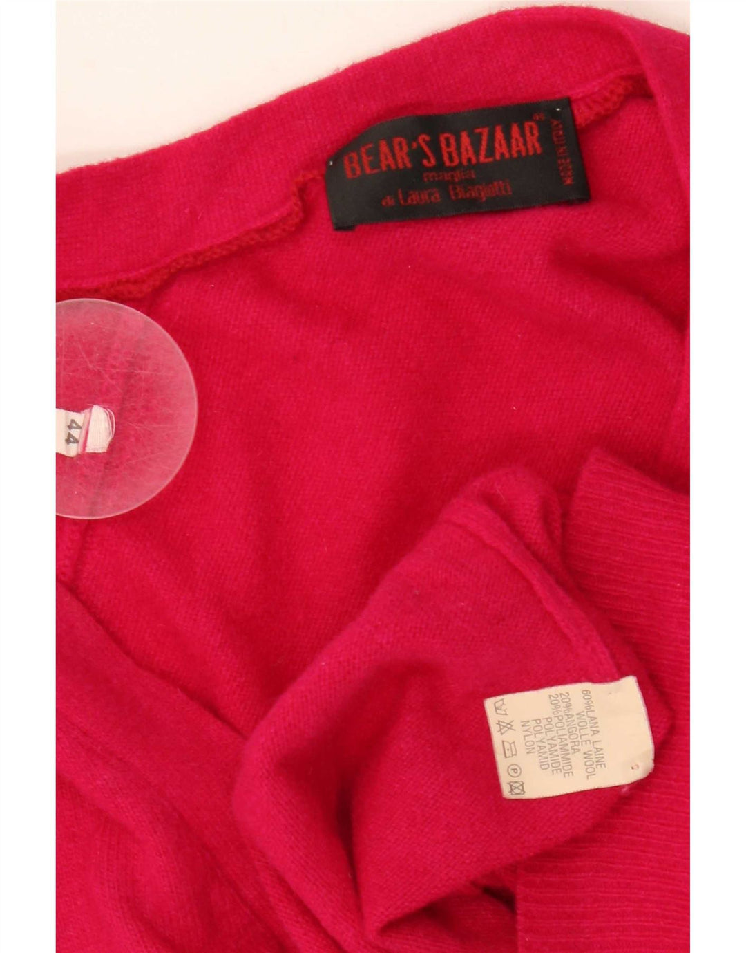 Laura Biagiotti Damen Bear's Bazaar Cardigan Pullover IT 44 Mittelrosa