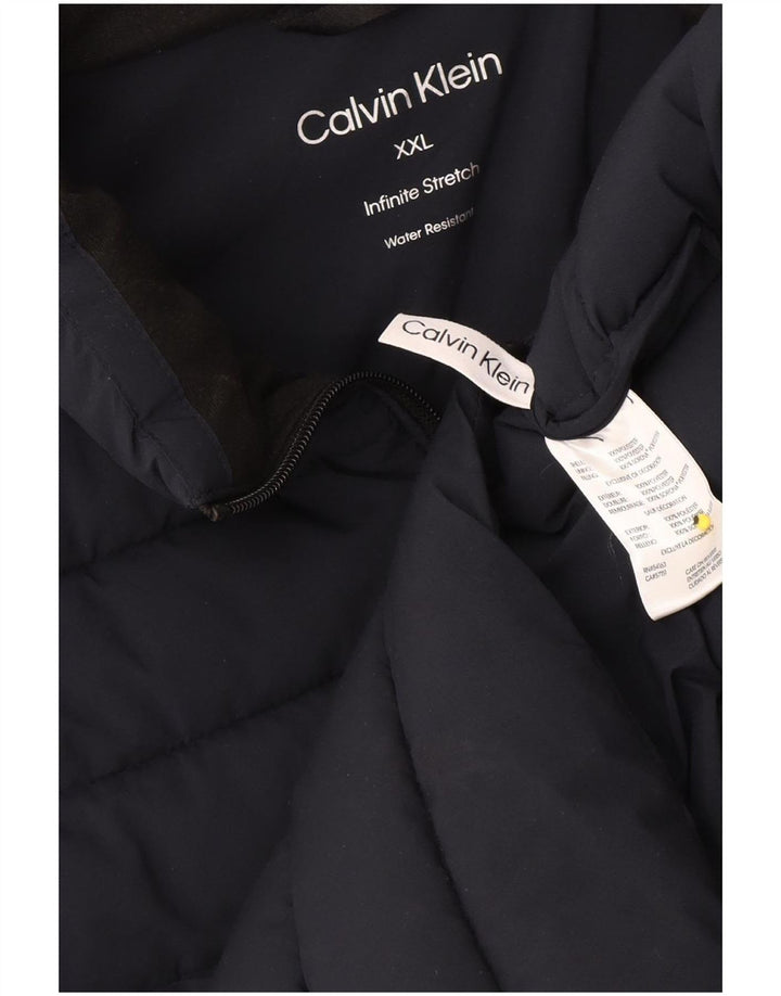 Calvin Klein Herren Wattierte Weste UK 44 2XL Marineblau Polyester