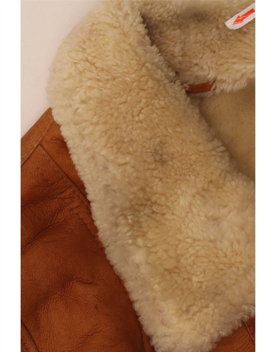 Vintage Herren Shearling Jacke IT 52 XL Beige