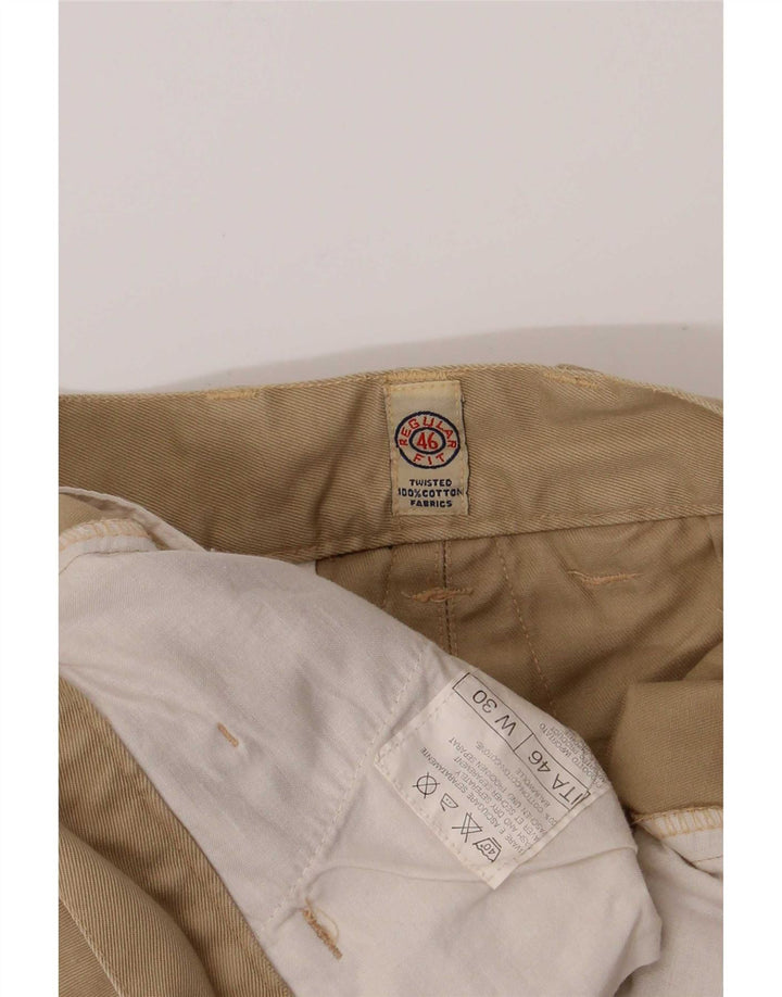 Vintage Herren Regular Cargo Shorts W30 Medium Khaki Baumwolle