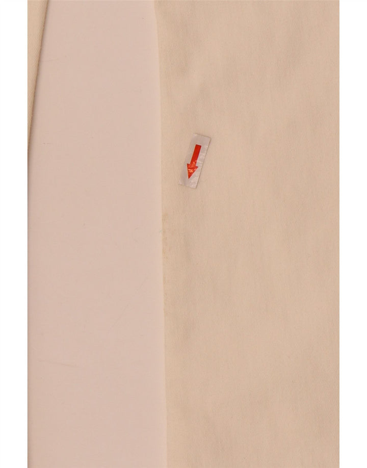 Zara Damen Schlagjeans EU 34 2XS W24 L32 Weiße Baumwolle