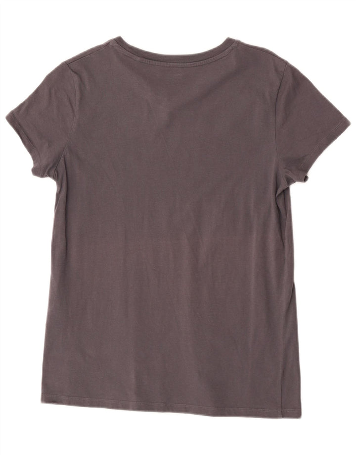 Levi's Womens Graphic T-Shirt Top UK 12 Mittelgraue Baumwolle