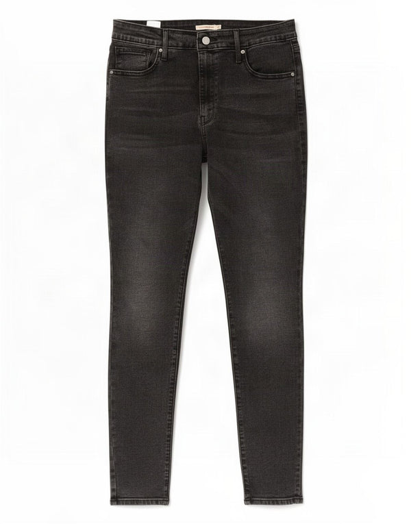 Levi's Damen 721 High Rise Skinny Jeans W32 L30 Schwarz Baumwolle