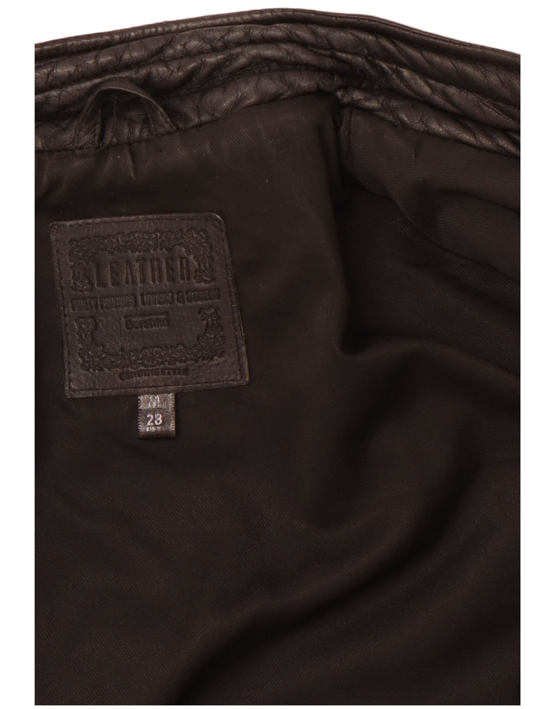 BERSHKA Damen Lederjacke UK 12 Mittelschwarzes Leder