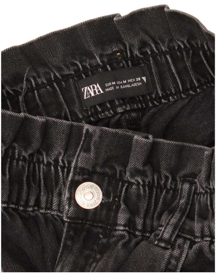 Zara Damen-Jeans mit lockerer Passform und hoher Taille, mittelgroß, W28, L27, Grau