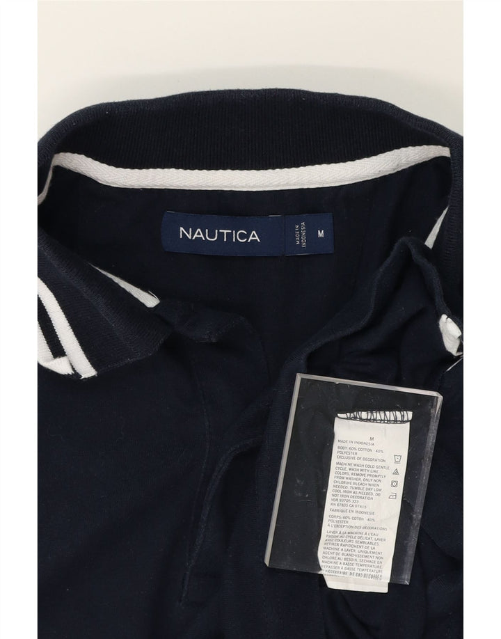 NAUTICA Mens Polo Shirt Medium Navy Blue Cotton Vintage Nautica and Second-Hand Nautica from Messina Hembry 