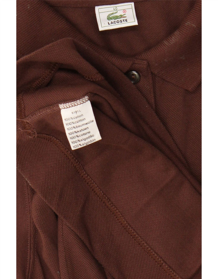 Ärmelloses Polokleid für Damen von Lacoste, Größe 40, mittelbraune Baumwolle