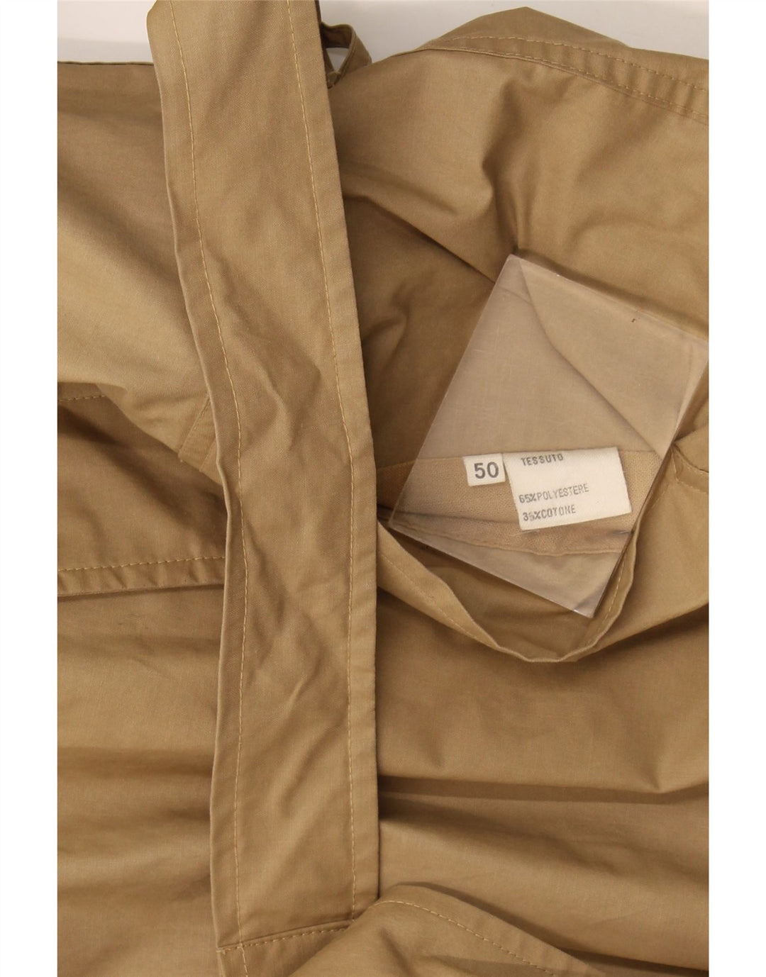 Vintage Herren Trenchcoat IT 50 Large Beige Polyester