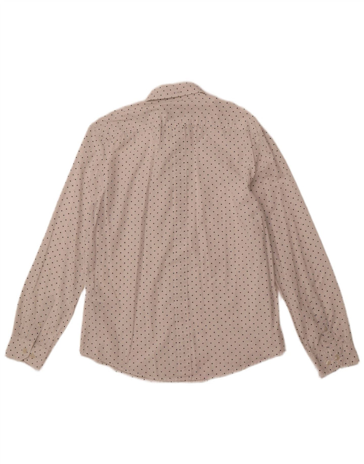 BEN SHERMAN Herrenhemd Mittelweiß gepunktete Baumwolle