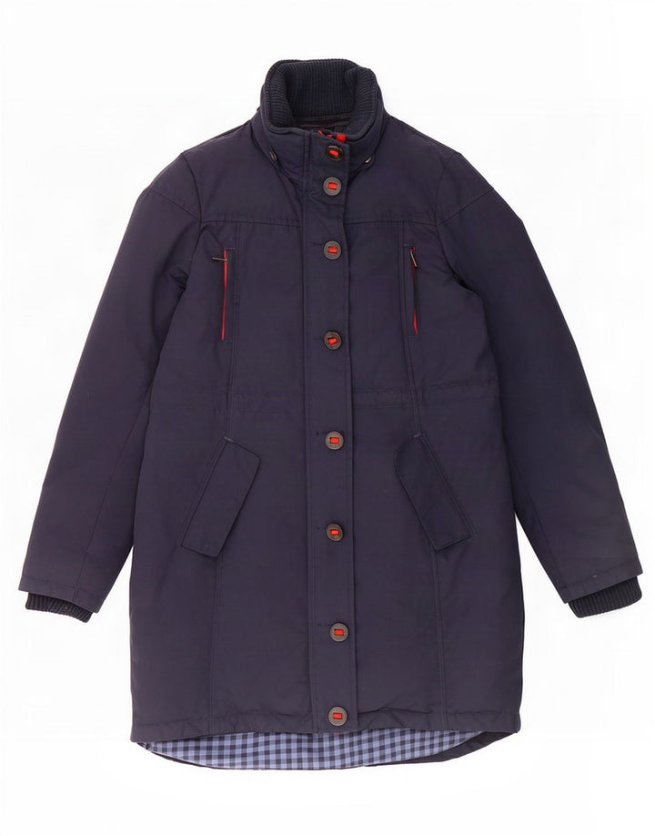 Fat Face Wattierter Damenmantel UK 10 Small Marineblaues Nylon