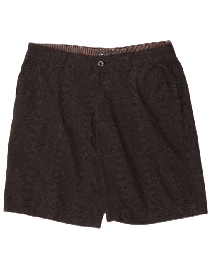 O'NEILL Herren-Chinoshorts W34, großes grau kariertes Polyester