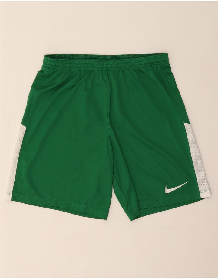 Nike Herren Dri Fit Slim Sportshorts Mittelgrünes Farbblock-Polyester