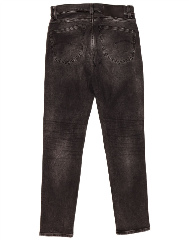 G-Star Damen 3301 Slim Jeans W28 L32 Schwarze Baumwolle