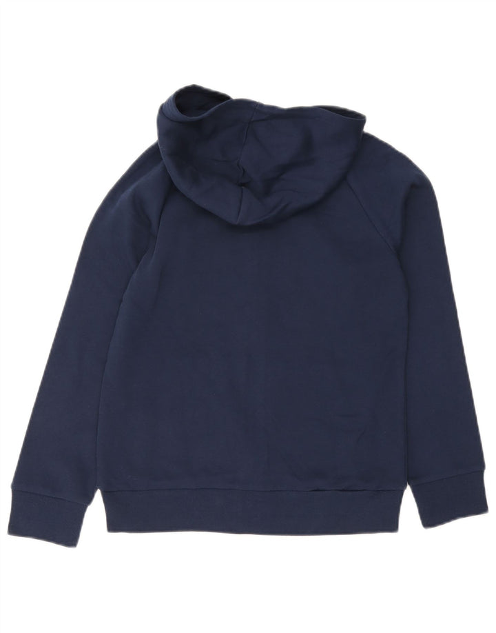 Under Armour Jungen-Kapuzenpullover mit grafischem Reißverschluss, 9–10 Jahre, mittleres Marineblau