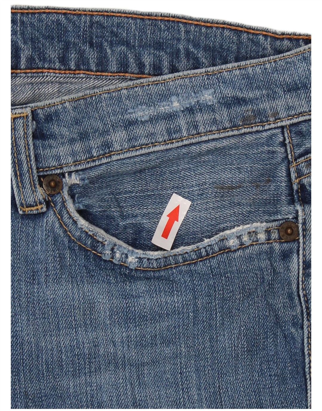 J. CREW Damen Straight Jeans US 10 Large W34 L29 Blau