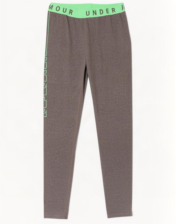Under Armour Damen Graphic Leggings UK 4 XS Grauer Farbblock