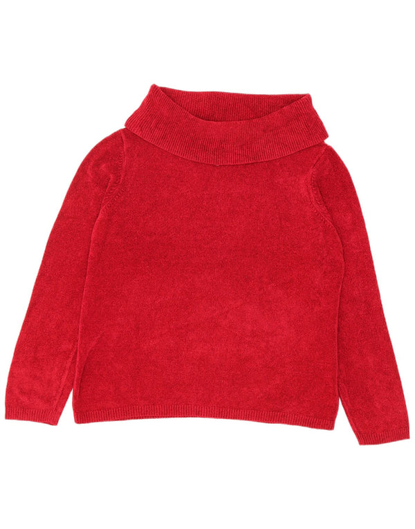 Marks & Spencer Damen Rollkragenpullover UK 18 XL Rote Viskose