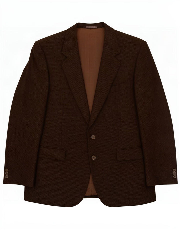 Ermenegildo Zegna Herren-Blazerjacke mit 2 Knöpfen, UK 38, mittlere Khaki-Wolle