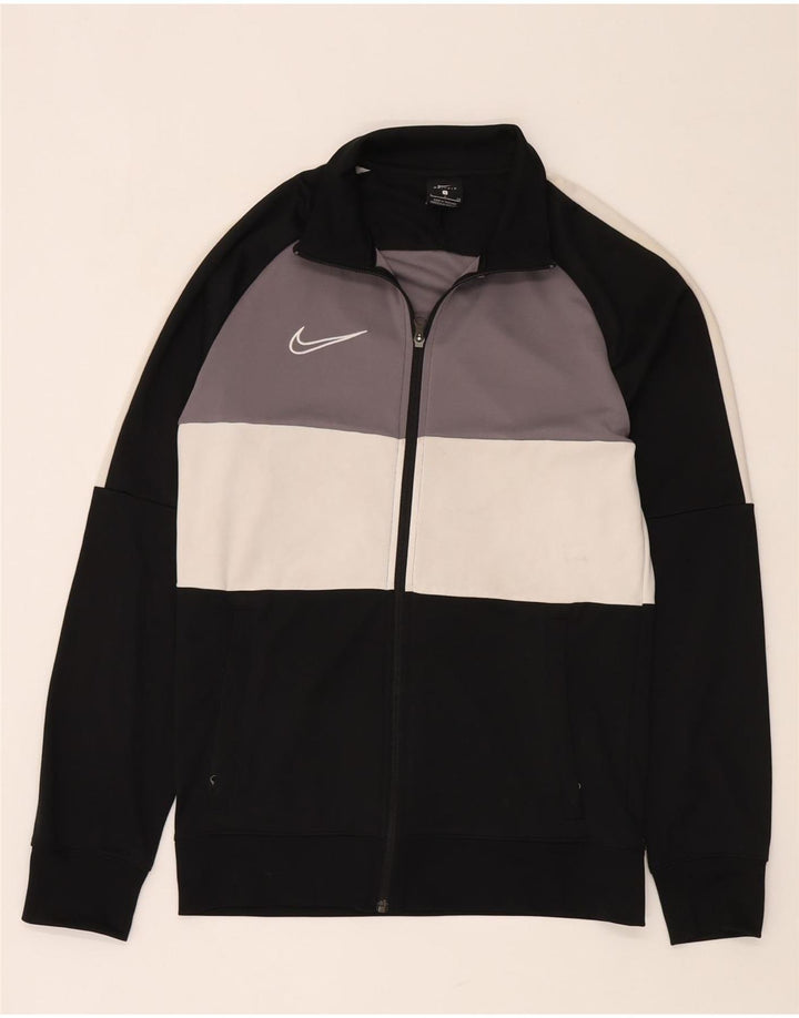 Nike Herren Dri Fit Trainingsanzug-Oberteil, Jacke, Größe S, Schwarz, Farbblock-Polyester