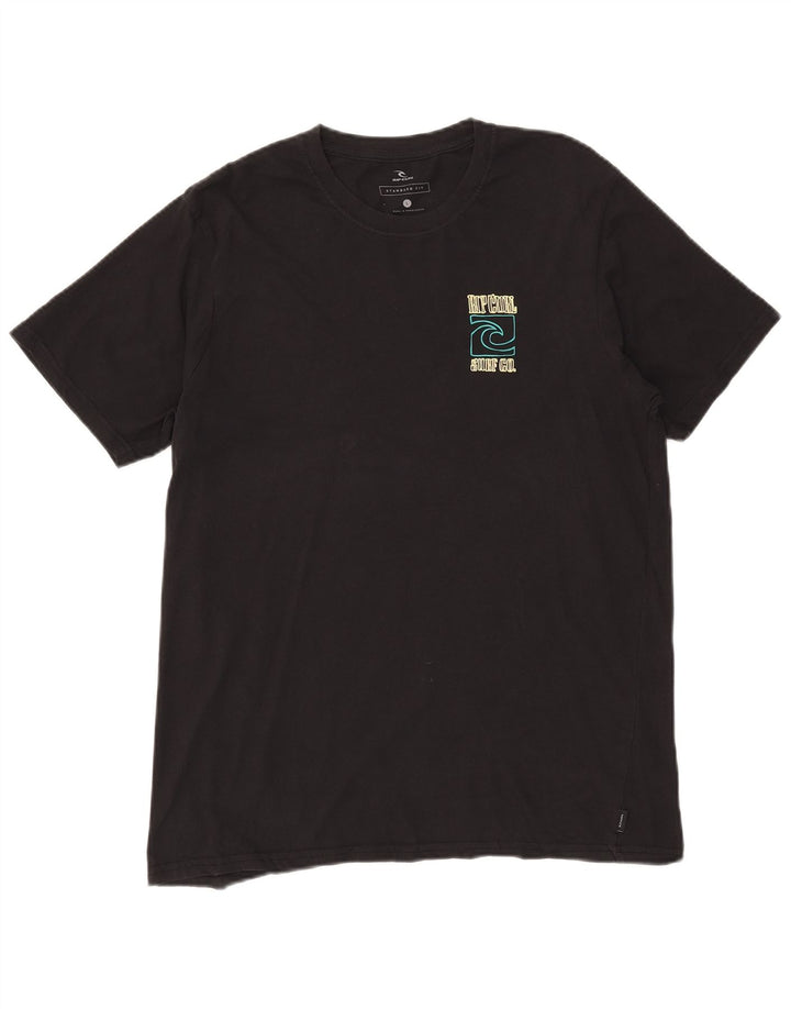 Rip Curl Herren-T-Shirt mit Standard-Passform, Grafik, Größe L, Schwarz