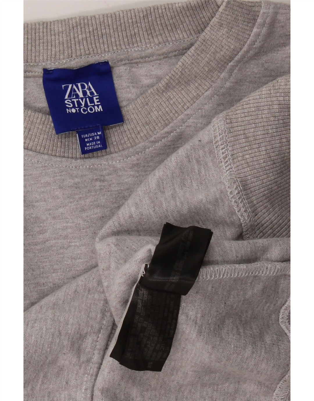 Übergroßer Grafik-Sweatshirtpullover von ZARA für Damen, Gr. 14, Mittelgrau meliert