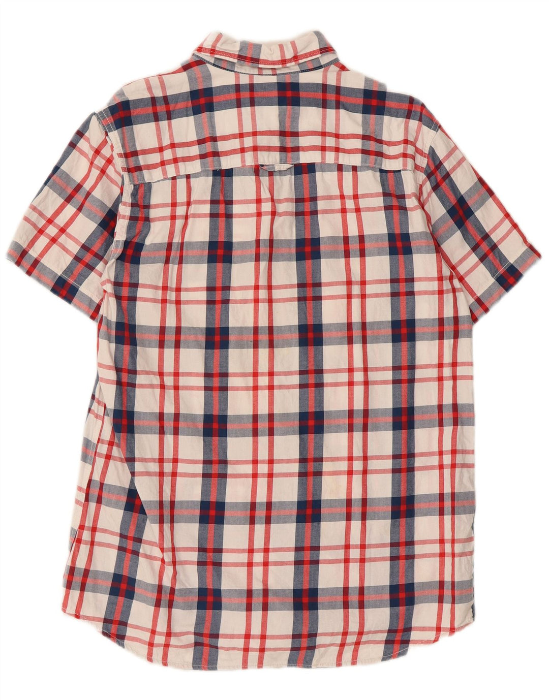 Jack & Jones Herren-Kurzarmhemd, groß, weiß kariert, Baumwolle