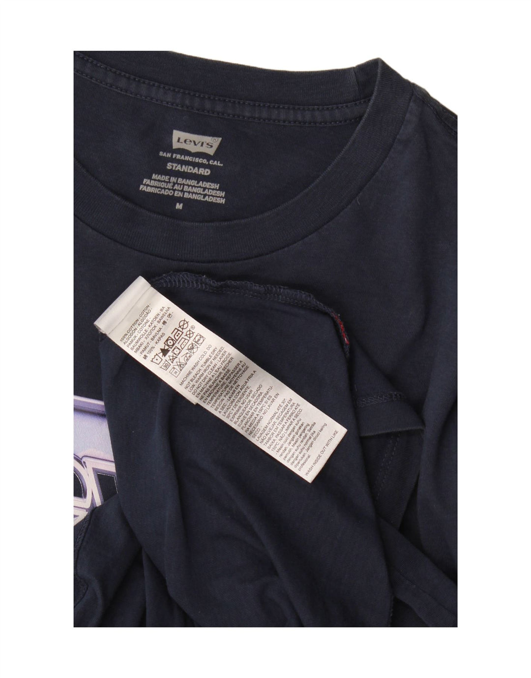 Levi's Herren-T-Shirt mit Grafik, Standard-Passform, mittelmarineblaue Baumwolle