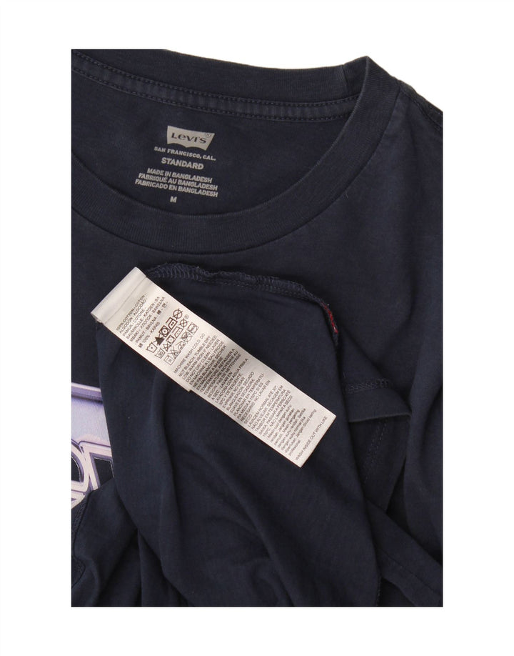 Levi's Herren-T-Shirt mit Grafik, Standard-Passform, mittelmarineblaue Baumwolle