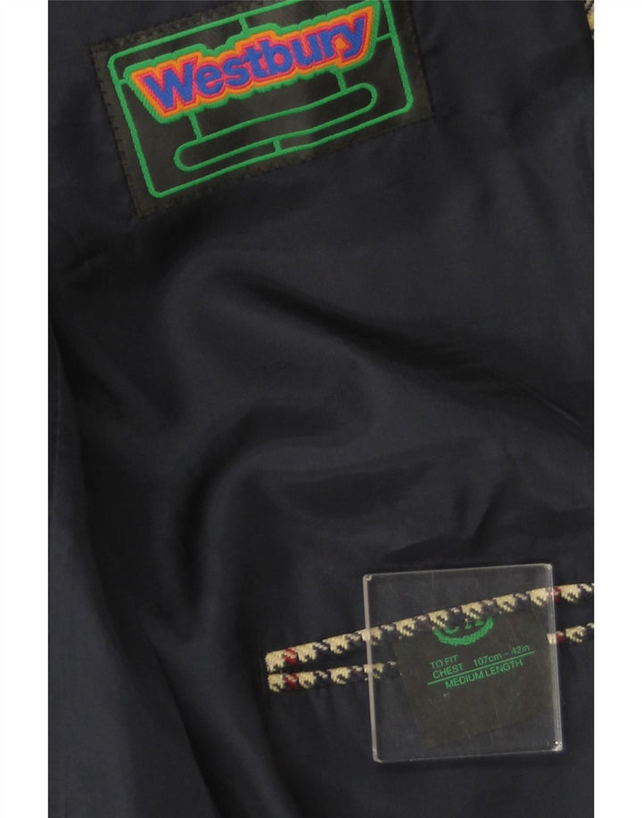 WESTBURY Herren-Blazer mit 2 Knöpfen, Gr. 40, Beige, Hahnentrittmuster