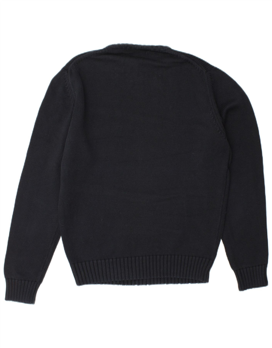 Zara Herren-Pullover mit Rundhalsausschnitt, mittlere schwarze Baumwolle