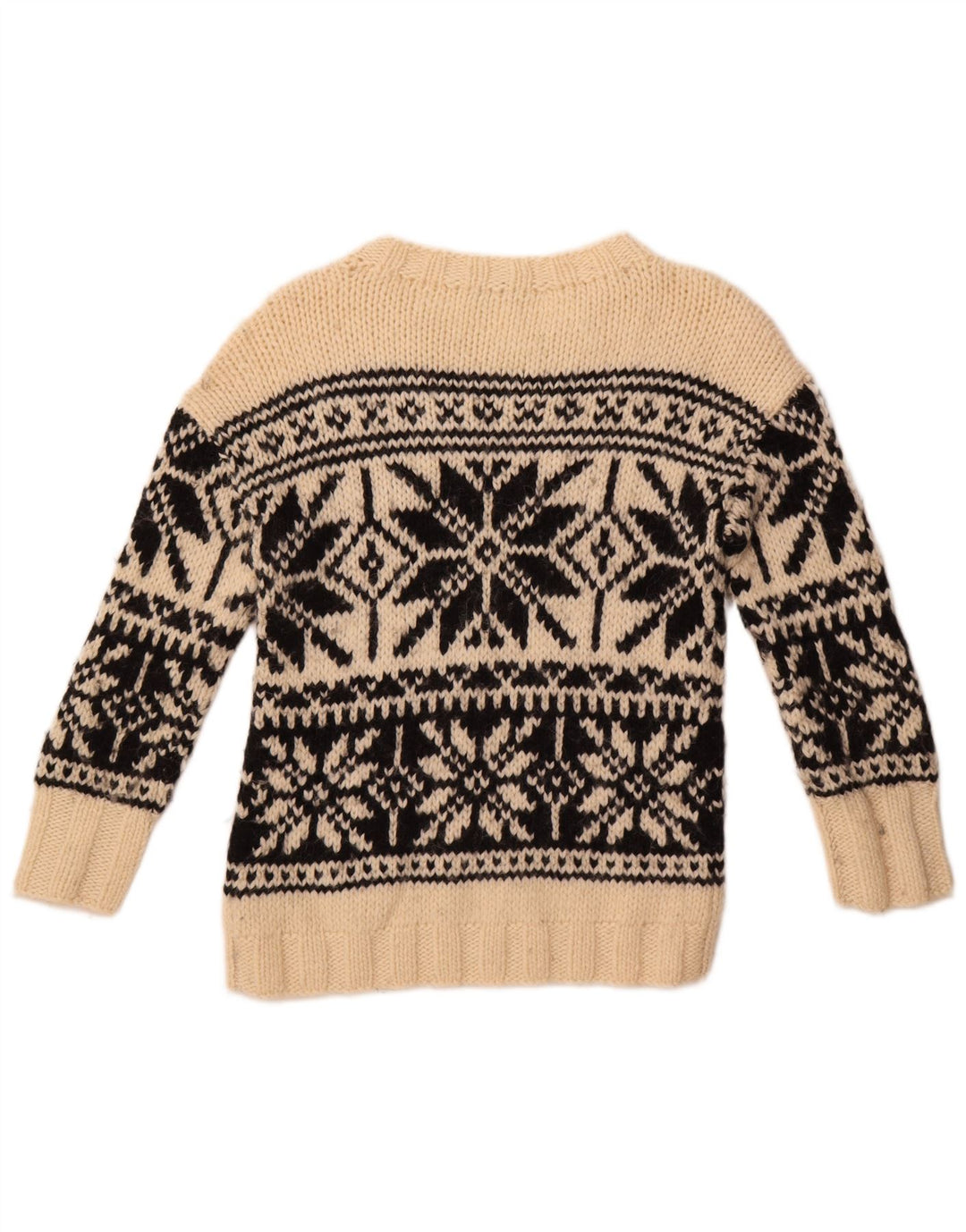 J. Crew Damen-Pullover mit U-Boot-Ausschnitt, Gr. 12, Mittel, gebrochenes Weiß, Fair Isle-Muster