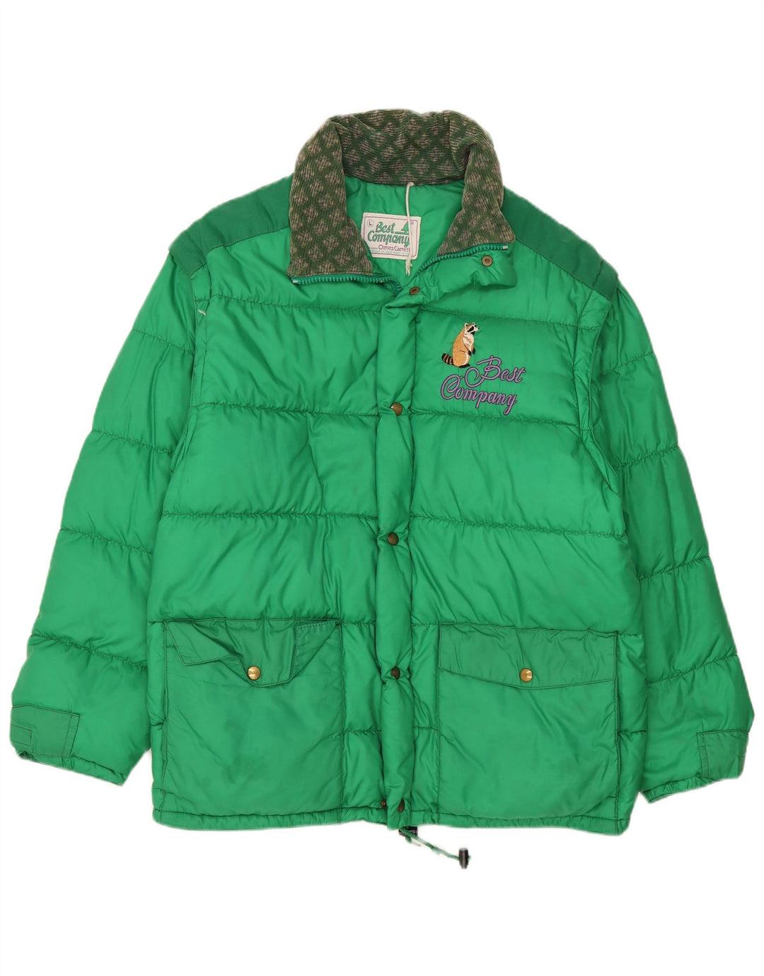 Best Company Herren wattierte Jacke UK 40 Large Grün