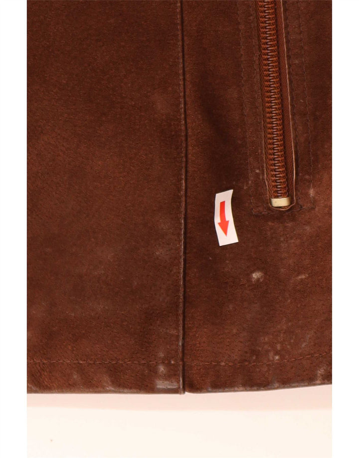 Vintage Herren Wildledermantel EU 50 Großes braunes Leder