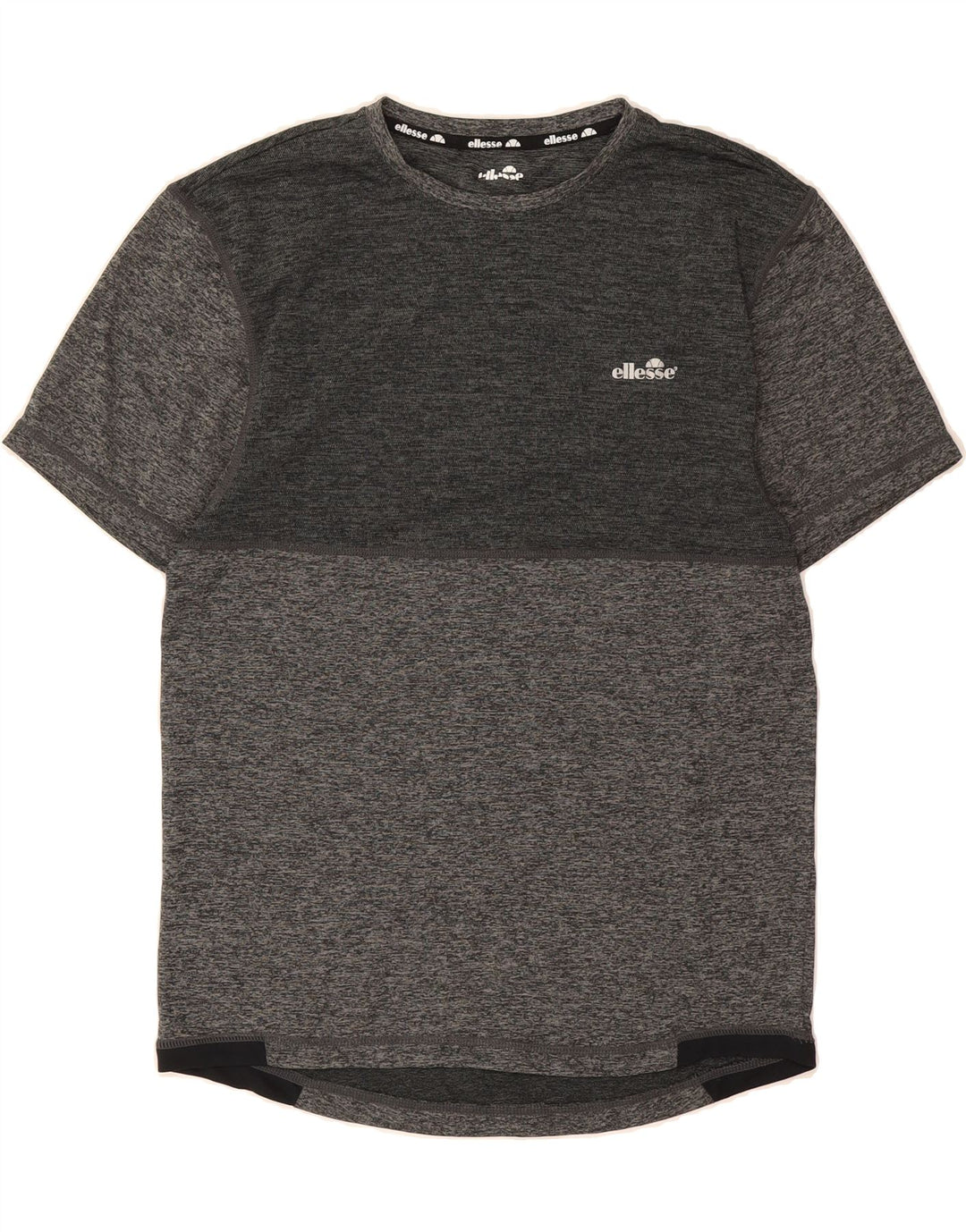 ELLESSE Mens T-Shirt Top Medium Grey Colourblock Polyester Vintage Ellesse and Second-Hand Ellesse from Messina Hembry 