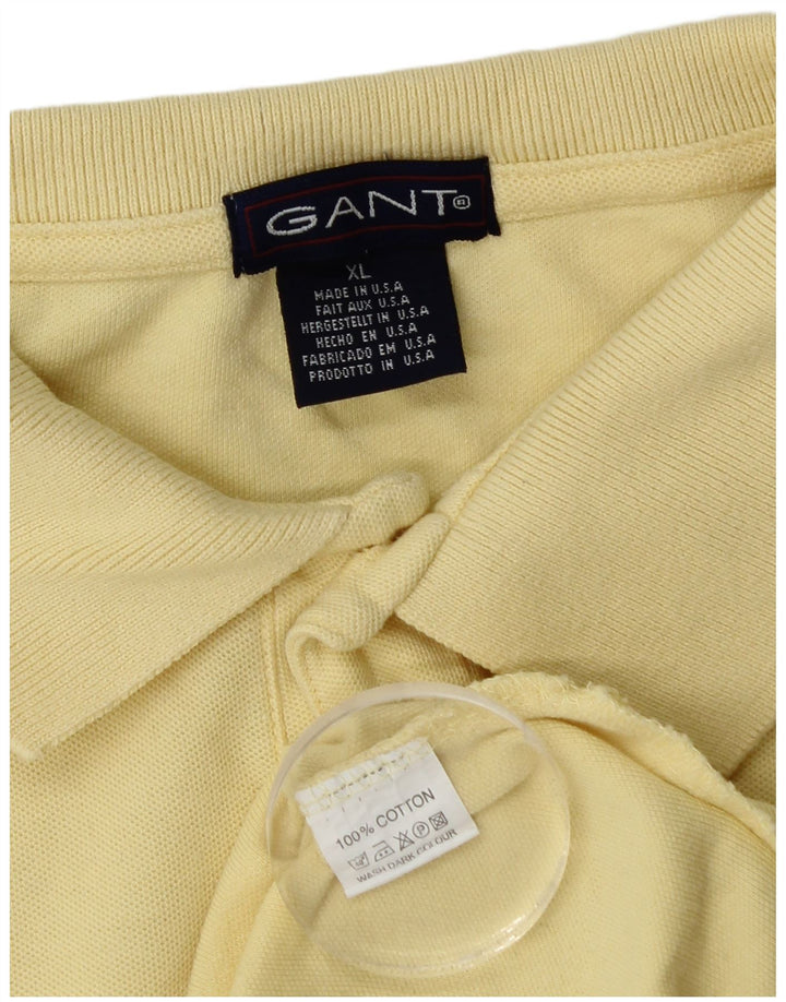 Gant Herren Poloshirt XL Gelb Baumwolle