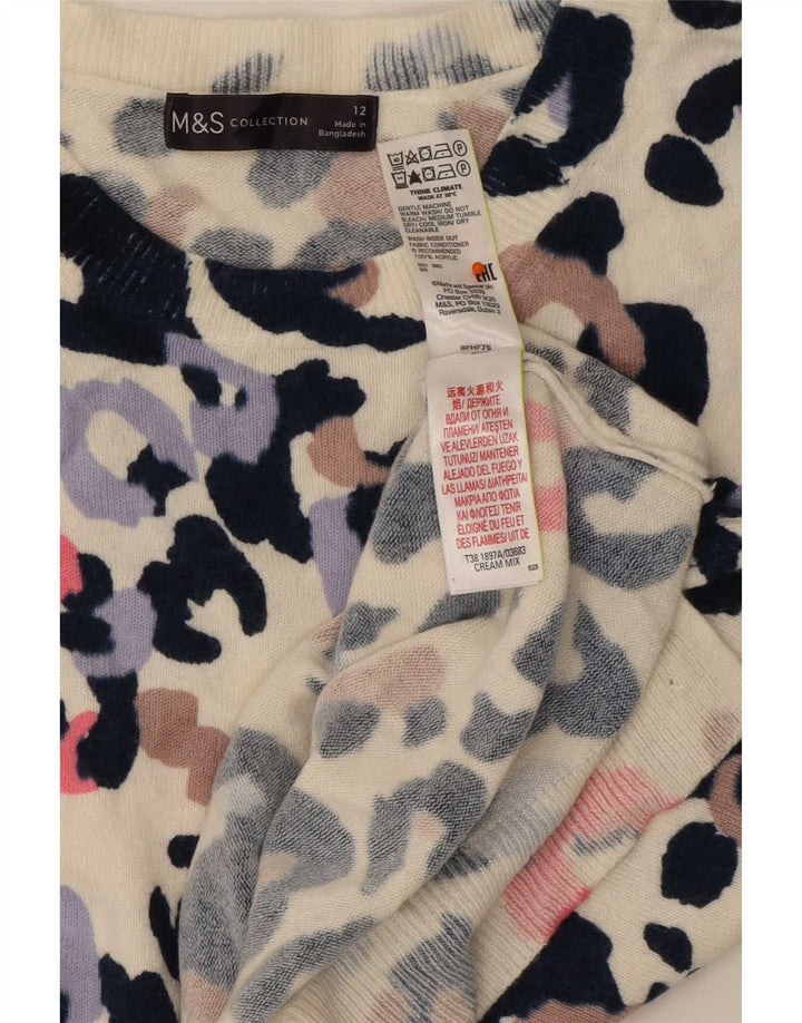 Marks & Spencer Damen-Pullover mit U-Boot-Ausschnitt, Gr. 12, Mittelbeige