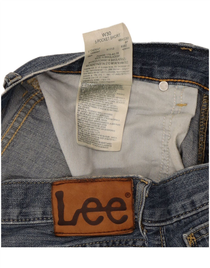 Lee Herren 5-Pocket-Short-Jeansshorts W30 mittelblaue Baumwolle