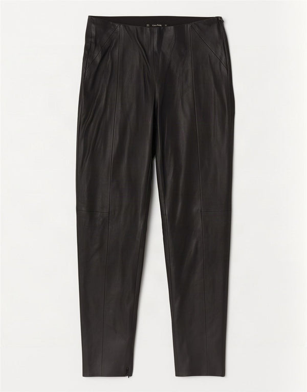 Zara Damen Skinny Kunstlederhose Medium W28 L27 Schwarz Polyester