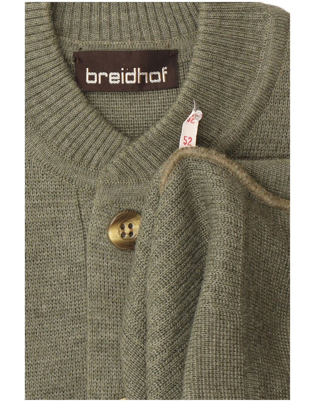 Breidhof Herren-Strickjacke mit normaler Passform, EU 52, Größe L, Grün