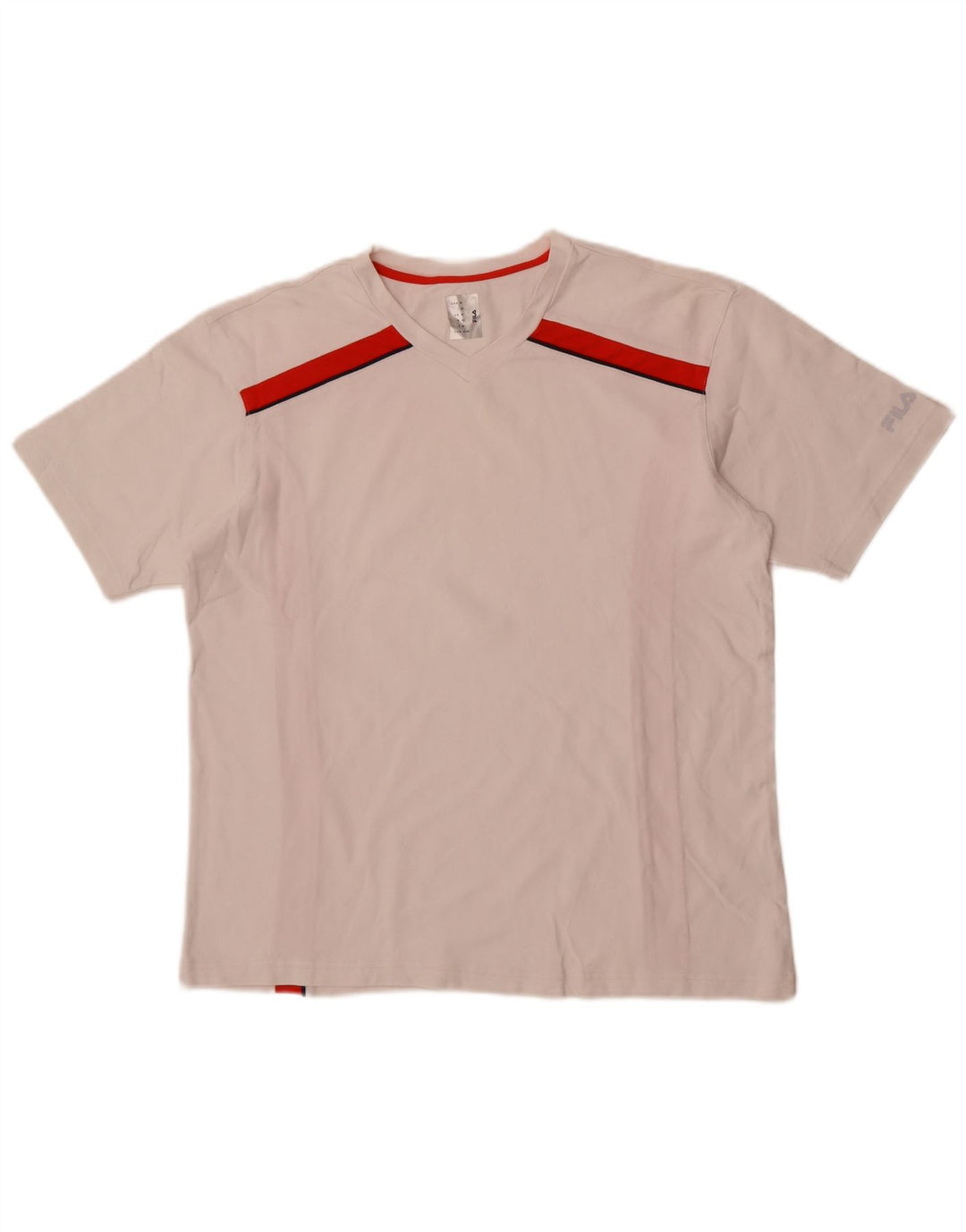 Fila Herren T-Shirt Top Mittelweiß Colourblock Polyamid