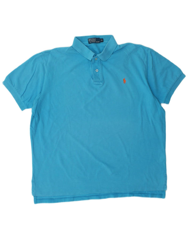 POLO RALPH LAUREN Herren Poloshirt XL Blaue Baumwolle